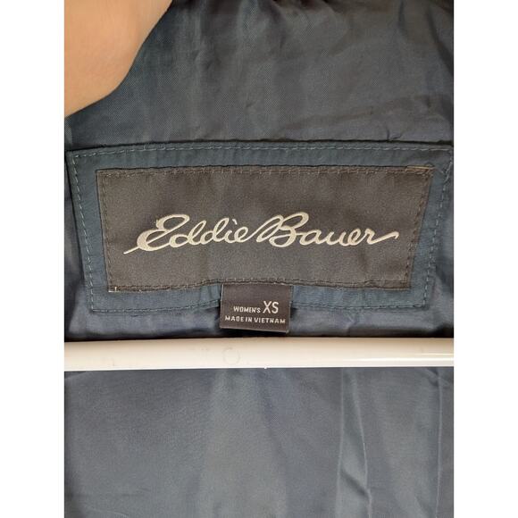 Eddie Bauer Puffer Jacket Womens XS EB550 Parka Gray Quilted Goose Down NO HOOD - Picture 13 of 16